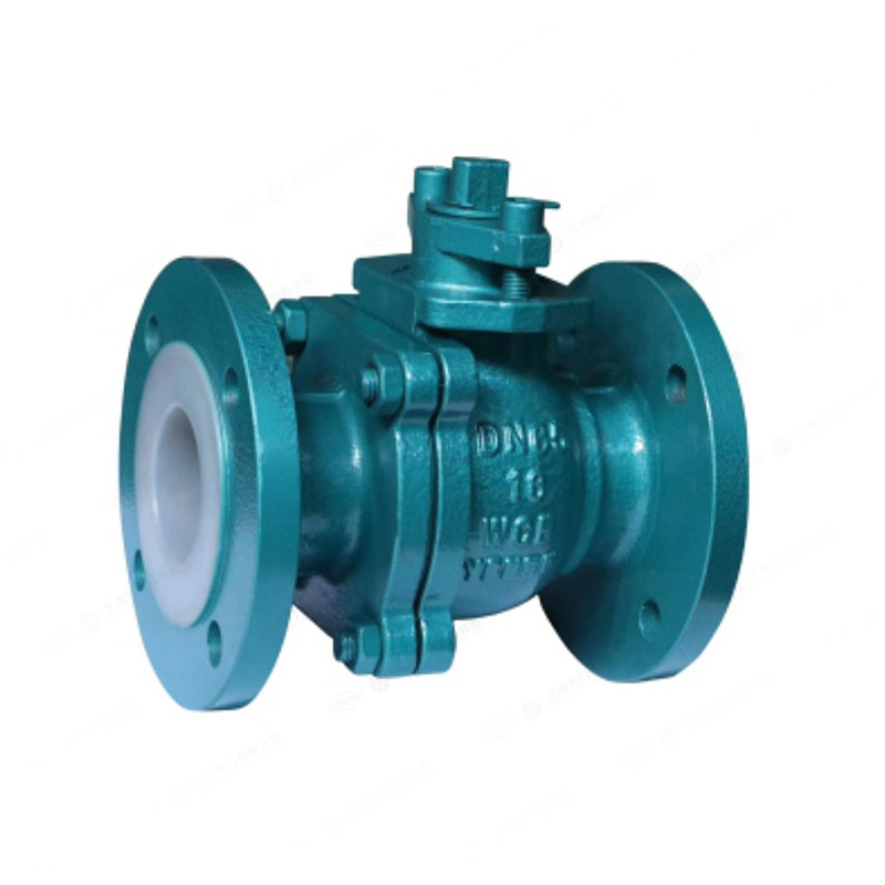 Fluorine lined manual flange ball valve